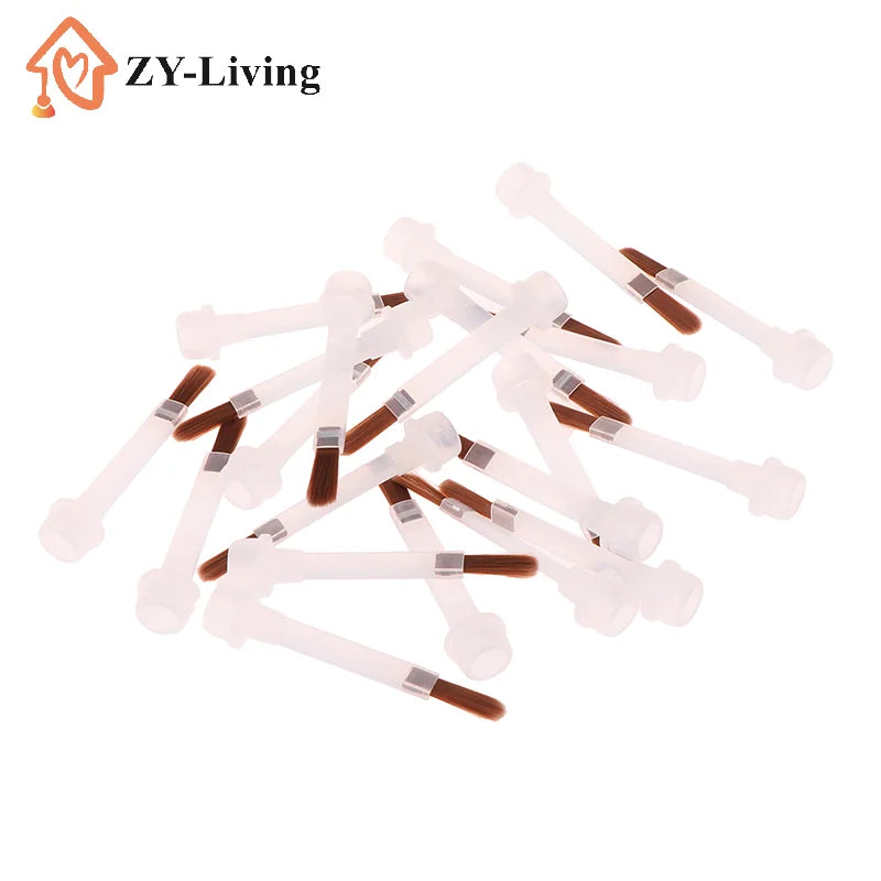 5/10/20Pcs Disposable Nail Polish Brush For 15ml Nail Polish Bottle Replacement Brush Brown Hair Nail Art Brush Applicators Quake