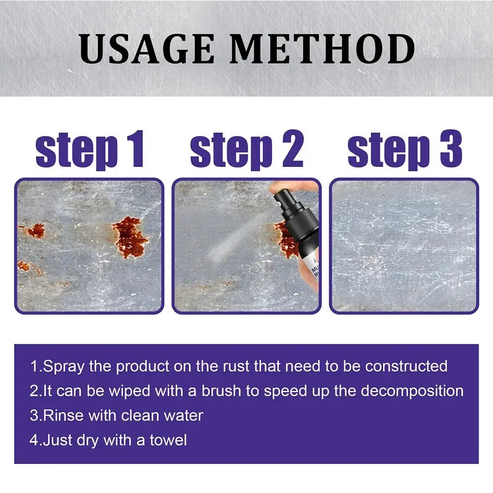 50/100ml High-end Universal Car Anti-Rust Remover Parts Maintenance Agent Cleani Derusting Spray Cleaner Metal Rust Remover Quake
