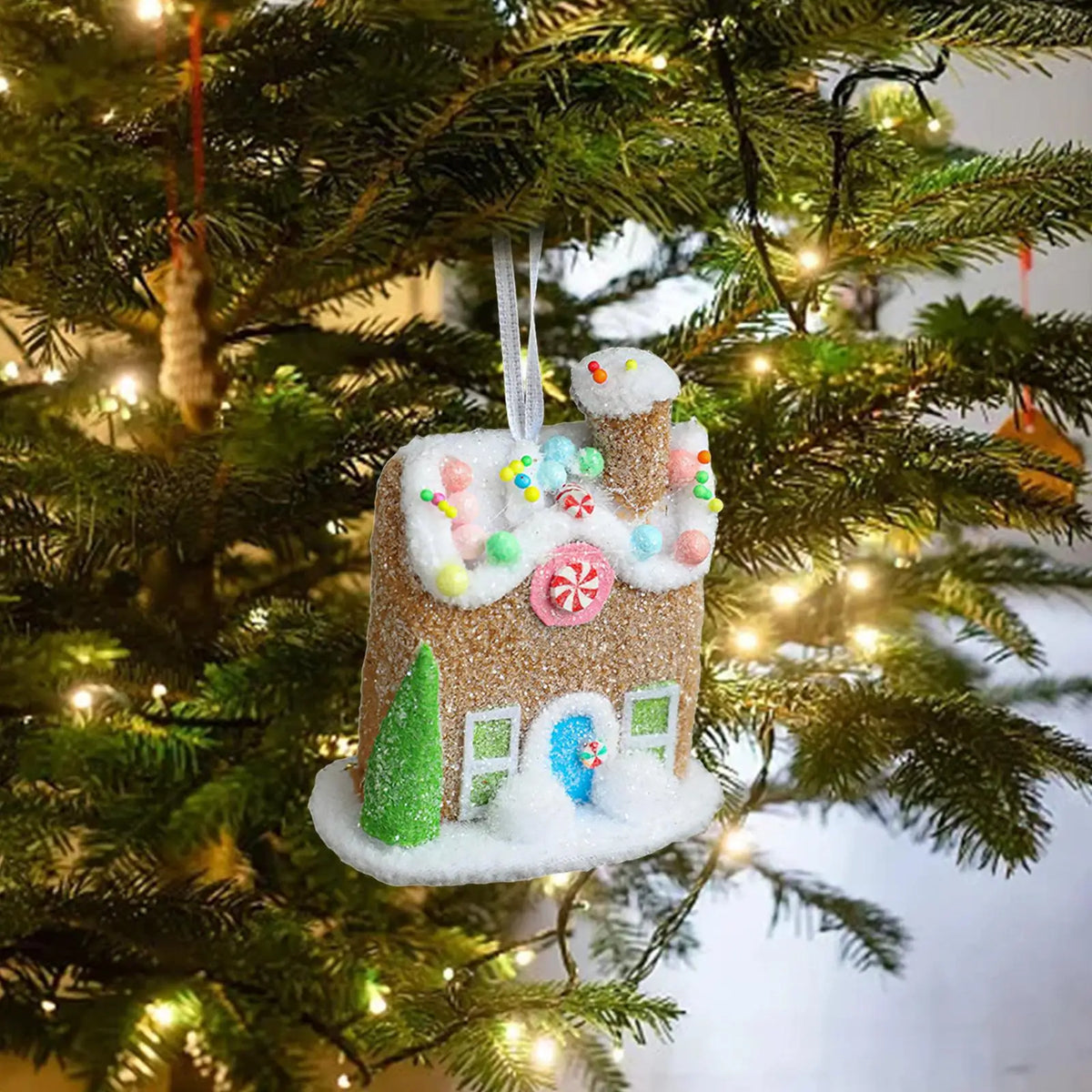 Christmas Tree Pendants Collectible Arts Centerpiece Foam Christmas Decoration for Holiday Birthday Indoor Christmas Tree Office Quake Style C