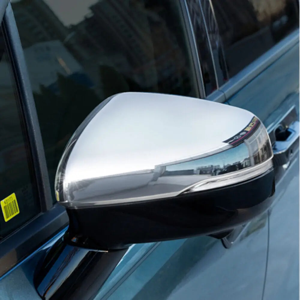 For Kia Sorento 2021 2022 Car Rearview Side Mirror Cover Wing Cap Exterior Door Rear View Case Trim Sticker Carbon Fiber Silver Quake