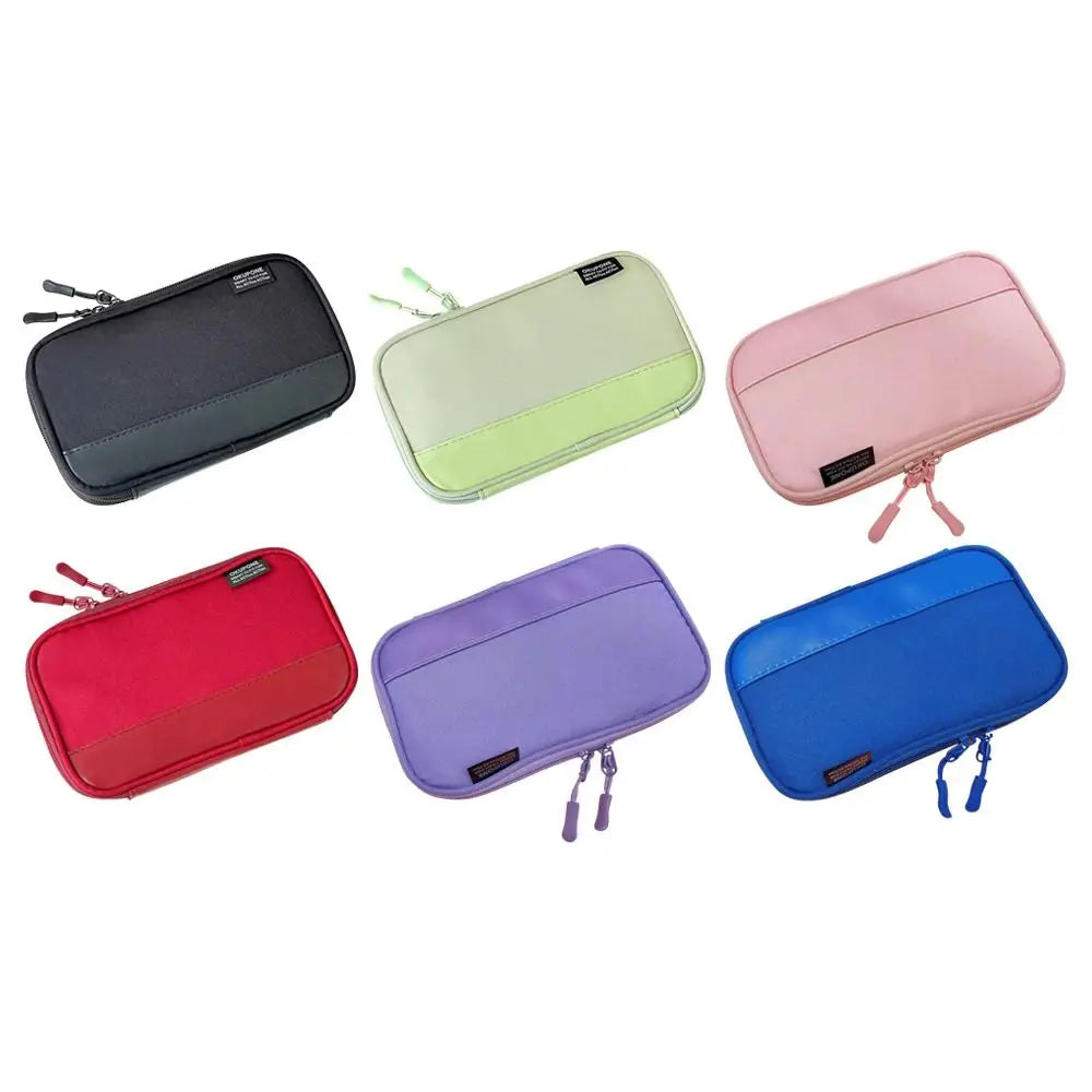 New Oxford Pen Bag Ultra-thin Portable Stationery Pouch Multi-functional Stationery Organizer Students Gift Quake