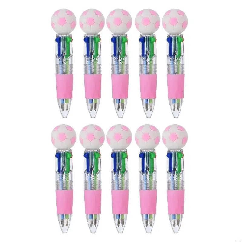 Multicolor Ballpoint Pen 4 Colors in Retractable Rainbow Pen for Class Office, Ballpoint Pen for School Students K1KF Quake Pink CN 20PCS