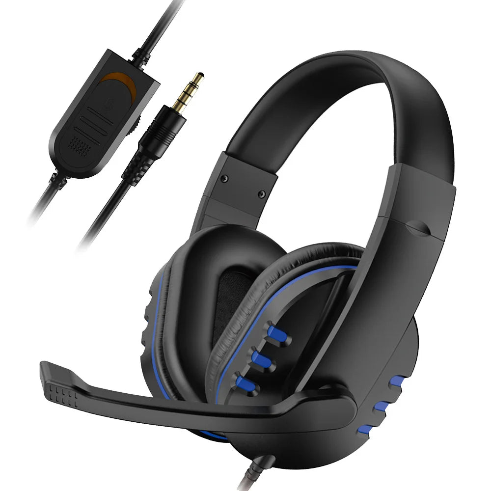 3.5mm Wired Gaming Headphones Game Headset Noise Cancelling Earphone with Microphone Volume Control for PS4 Play Station 4 PC Quake