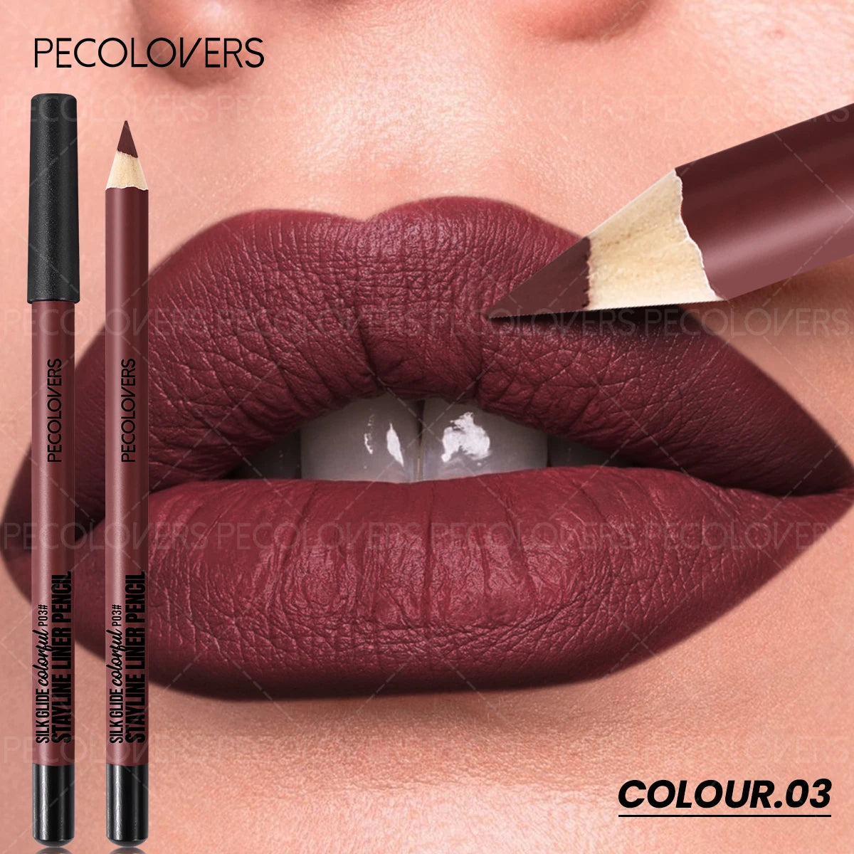 1PC Matte Lipliner, Which Depicts The Contour of The Lips, Plump and Charming Lips, Waterproof and Durable, Lip Cosmetics Quake 03
