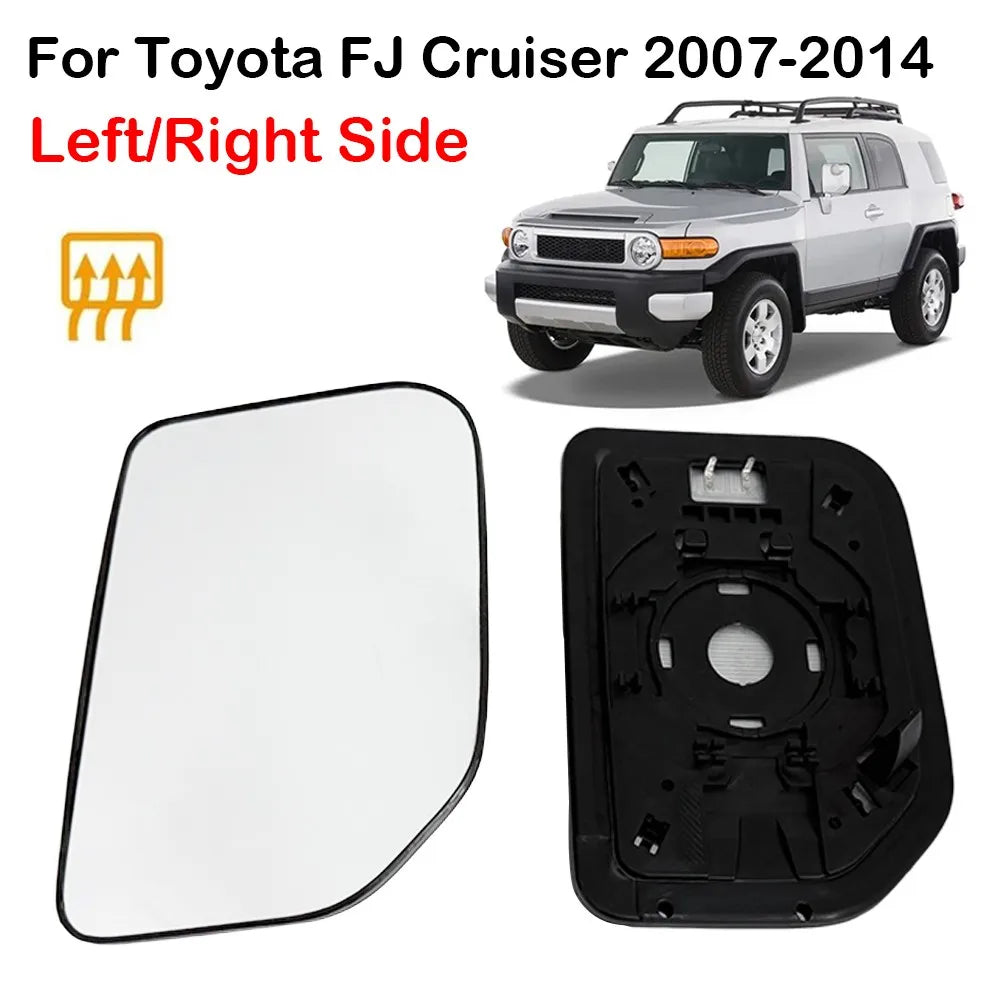For Toyota FJ Cruiser 2007-2014 1x Left Right Side Rear View Lens Split Mirror Heated Door Glass Rearview Accessories Vehicle Quake