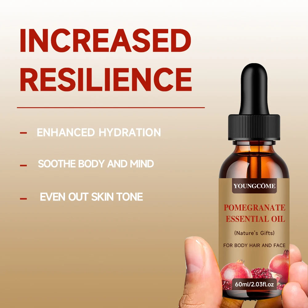 100% Organic Pomegranate Essential Oil with Biotin – Repairing Nourishing Hair Strengthens, Hydrates & Revitalizes Damaged Hair Quake