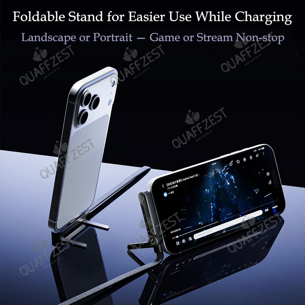 2-in-1 240W Fast Charging Foldable Phone Holder Data Cable Fast Charging Cable Phone Tablet Foldable Holder Quake Default Title