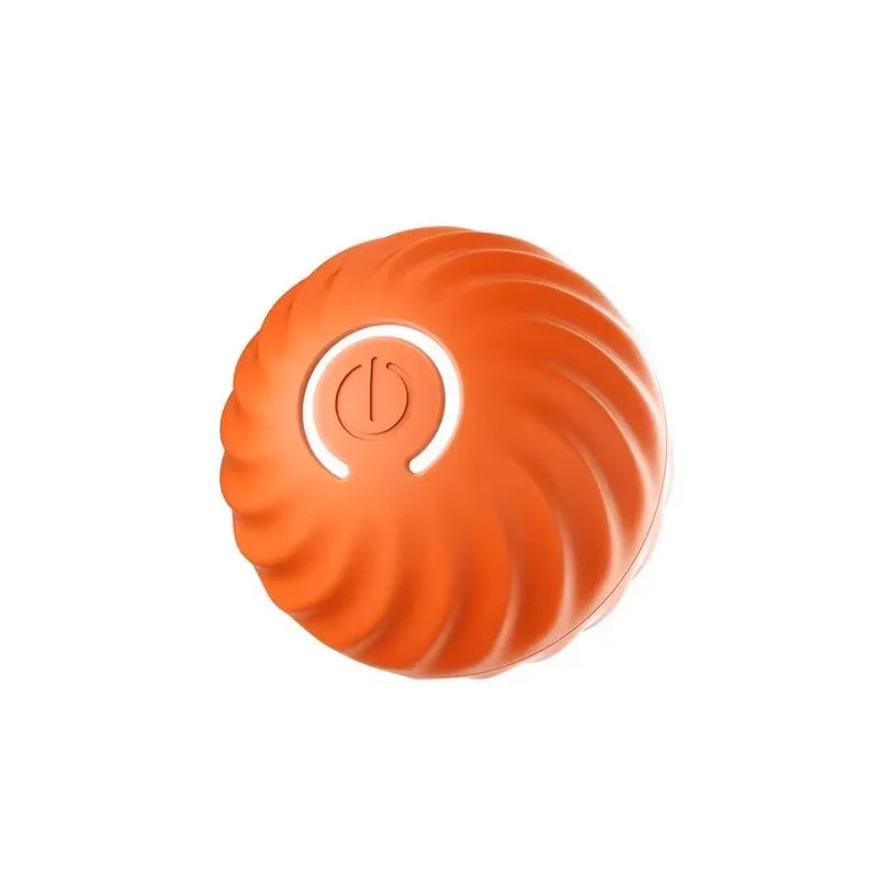 Dog Toys Intelligent Gravity Jump Ball Rechargeable Bite-Resistant Rolling Ball Cat And Dog Chase Interactive Pet Toys Quake Orange