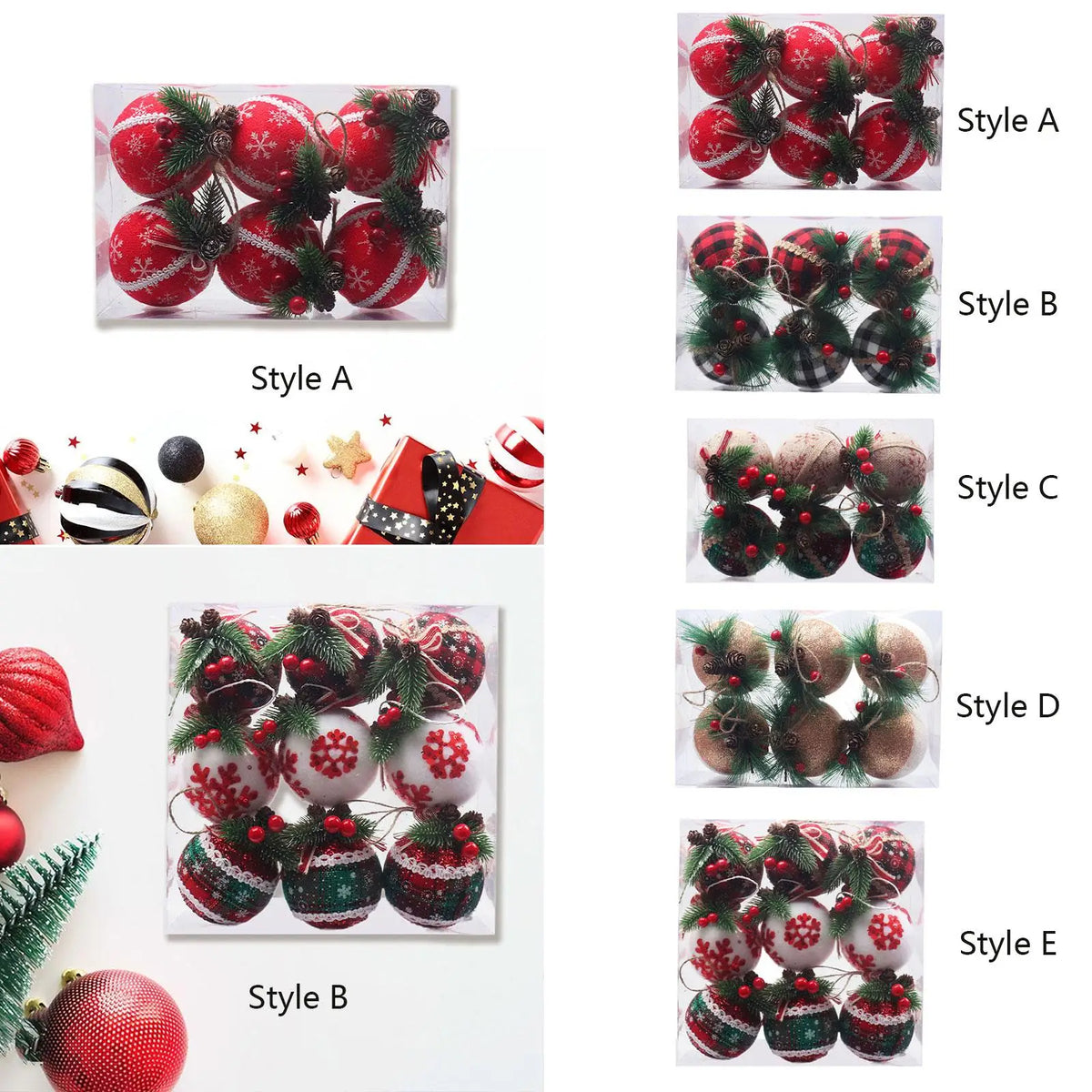 Christmas Ball Ornaments Reusable Charm Pendants Shatterproof Xmas Decor Christmas Ornaments for Xmas Trees for Anniversary Home Quake