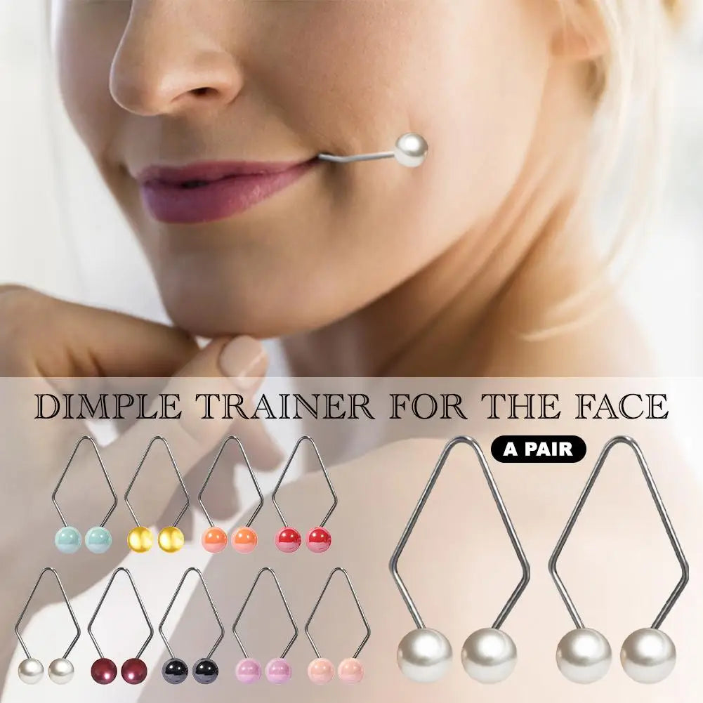 1 Pair Dimple Makers for Cheeks, Dimple Maker Balls for Face, Improve Your Smile,Easy to Wear, Dimple Trainer for Natural Dimple Quake
