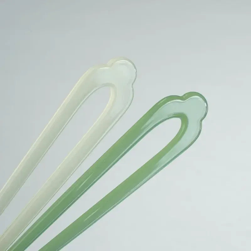 Simple Transparent Hairpin Chopstick Vintage Elegant Hair Stick Ancient Style Ornament Pan Hair Headdress Hair Style Accessories Quake