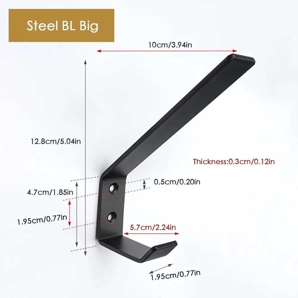 1Pcs Jacket Holder Motorcycle Helmet Holder Stainless Steel Multipurpose Wall Hanger Wall Mount Rack Wall Mount Quake 04