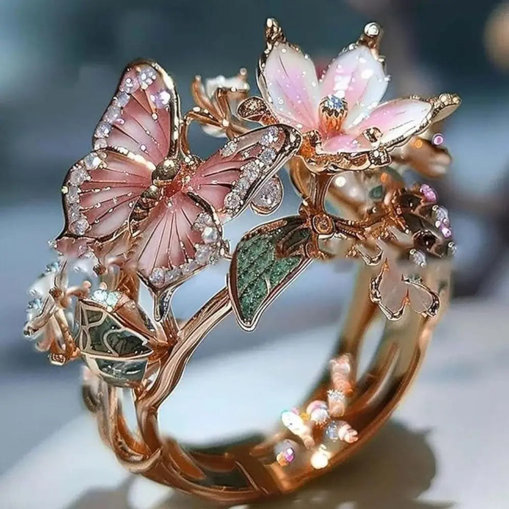 Fashion Jewelry Accessories Ring Non-fading Crafts Vintage Rings Gift Open Ring Quake A-Rose Gold