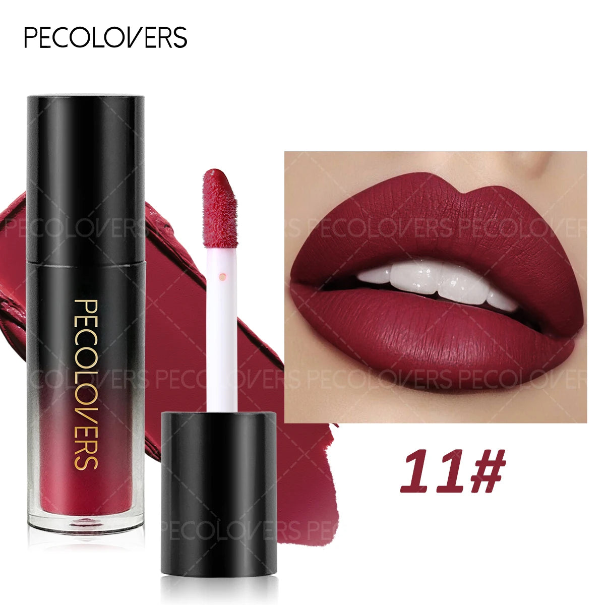 1 Pcs Multiple Colors Matte Velvet Lip Gloss, Waterproof Long-lasting Non-sticky, Smooth Lipstick, High Color Rendering Quake 11
