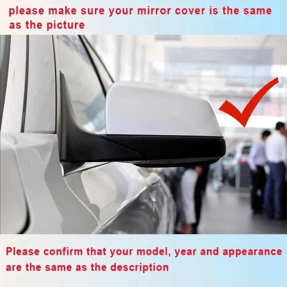 For BMW 5 6 7 Series F07 F10 F11 F13 F01 F02 F03 F04 Car Replacement Rearview Side Mirror Cover Wing Cap Exterior Door Case Trim Quake