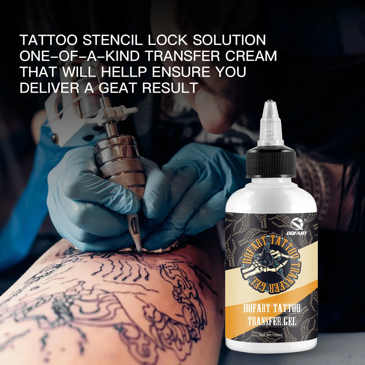 Tattoo Transfer Gel Tattoo Tools Transfer Paste with Tattoo Transfer 120ML Large Capacity High Quality Fast Paper Auxiliary Gel Quake