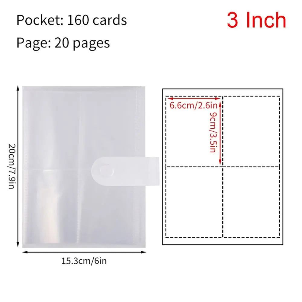 3/4/5/6 Inch 80/160 Slot Photo Album Idol Photocard Holder Idol Star Card Collect Book Creative Photo Albums Picture Card Holder Quake 3 Inch-160 Cards