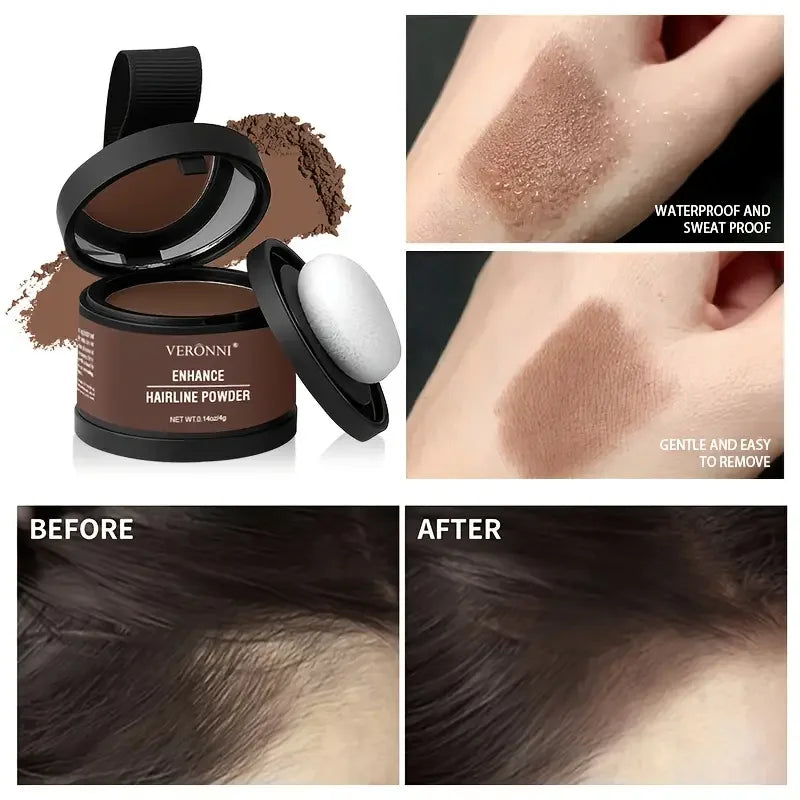 Hairline & Roots Concealer Powder Black Root Natural Instant Waterproof Hairline Shadow Concealer Coverage Repair Fill In Hair Quake
