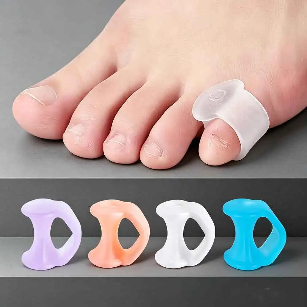 2pcs Silicone Bunion Toe Orthopedic Separator Finger Feet Care Protector Gel Toe Hallux Valgus Corrector Pedicure Spacer Yoga Quake