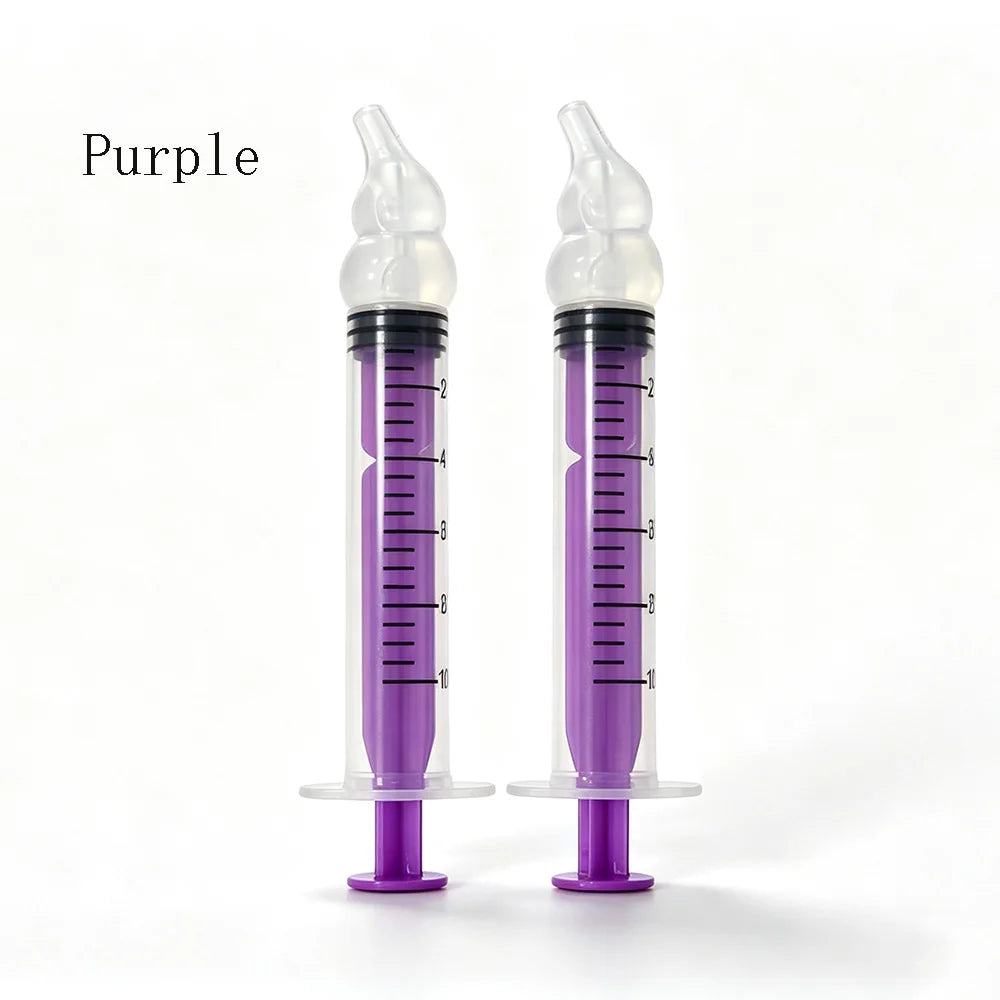 vvocci Baby Snot Cleaner Cartoon Baby Oral Suction Nasal Aspirator 10ml Syringe-style Baby Nasal Irrigator Quake 2pcs 10ml Purple