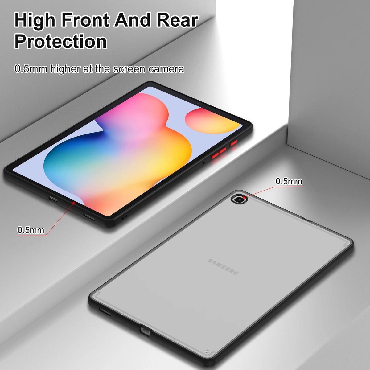 Anti-Drop Transparent Protective Case for Galaxy Tab S6 Lite ,SM-P610/Wi-Fi SM-P615/LTE 2020/2022/2023/2024 Durable Tablet Shell Quake