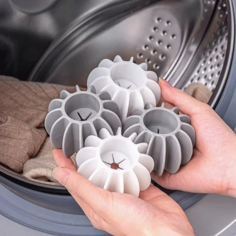 Silicone Laundry Ball Reusable Clothes Hair Cleaning Tool Pet Hair Remover Washing Machine Cat Hair Catcher Laundry Ball Quake