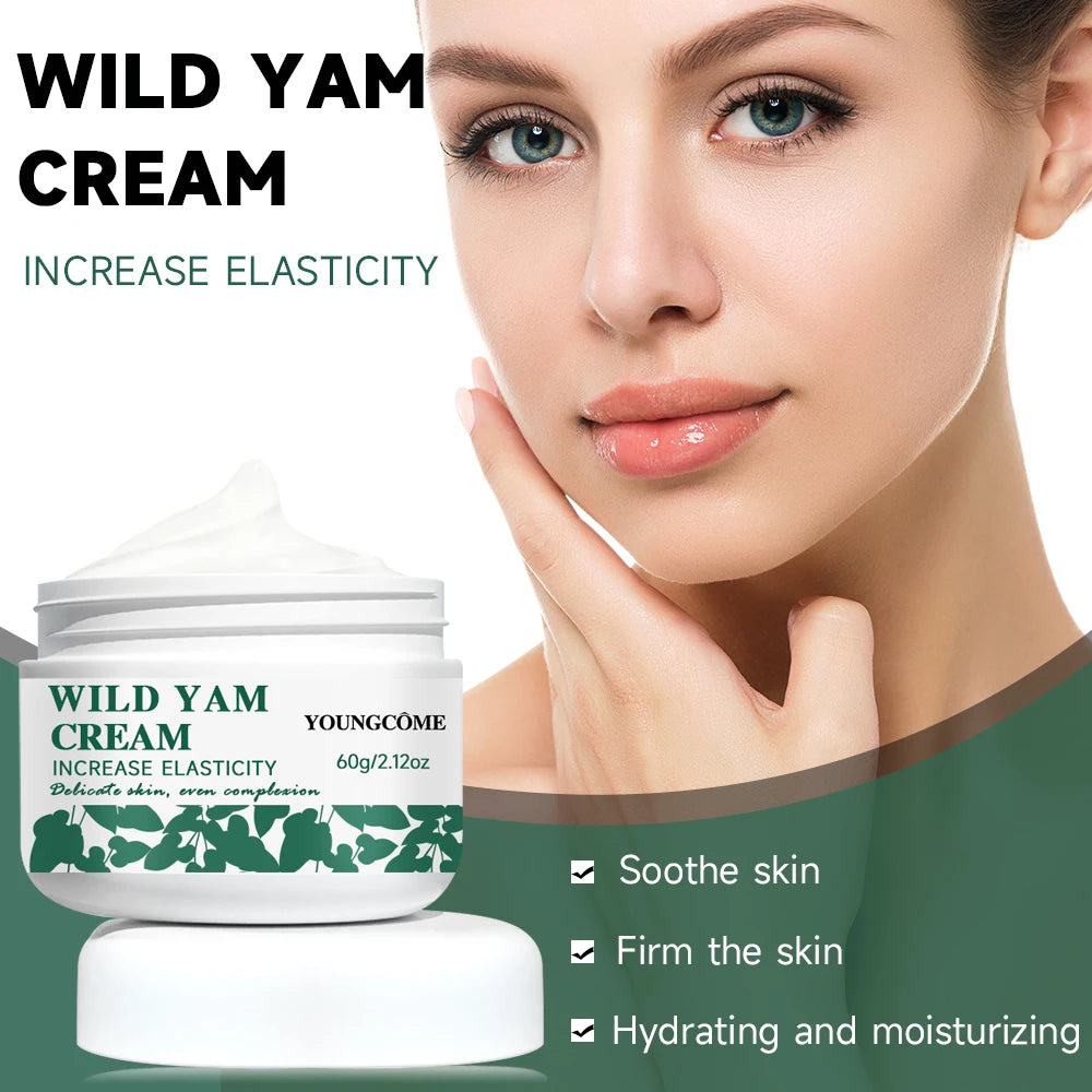 Wild Yam Cream with Yam ExtractTo Improve And Even Skin,Lifting Firming Cream Collagen Wrinkle Remover Face Cream for Whitening Quake