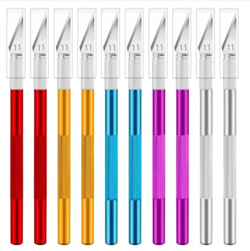 Sharp Exacto Knife Set Exacto Knife Colorful Craft Knife Kit, Precision Hobby Knife for DIY, Art, Cutting, Carving,10PCS Quake