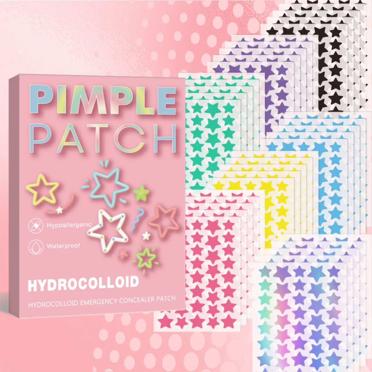 280/1680 Pieces Star-Shaped High-Cost-Performance Acne Patches for Refined Girls, Daily Beauty Invisible Concealer Acne Patches Quake
