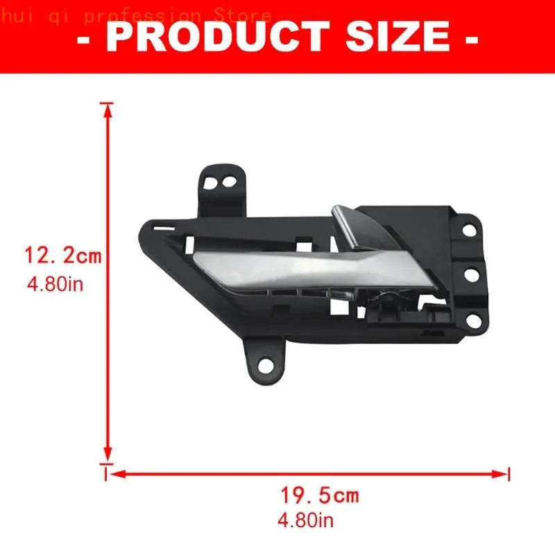 Interior Door Handle Replacement for Changan CS85, Silver-Tone Lever and Plastic Base, Cabin Door Repair Part Use H8WE Quake