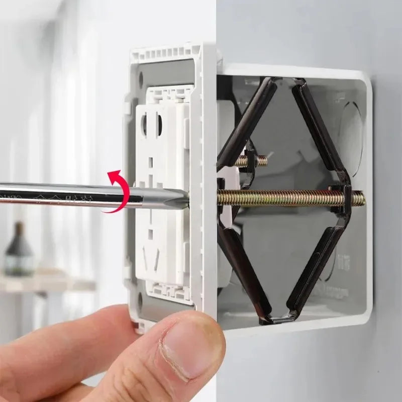 20/1PCS Old Switch Box Repair Screw Cassette Fixed Support 86 Type Wall Sockets Bottom Box Replacement Insulation Repair Device Quake