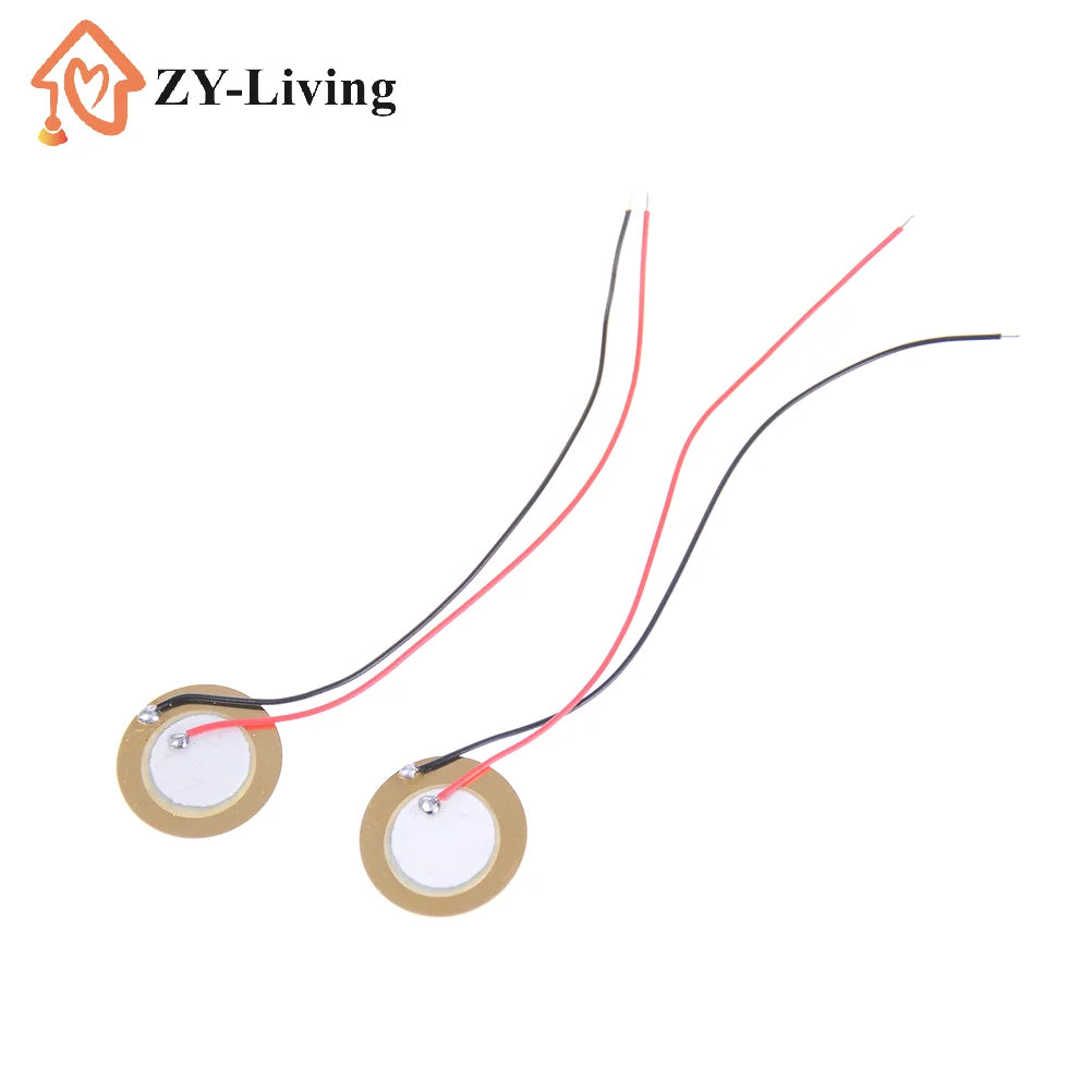 10Pcs 20mm Piezo Ceramic Elements Sounder Sensor Trigger Drum Disc + Wire Copper Piezoelectric Buzzer Copper Quake