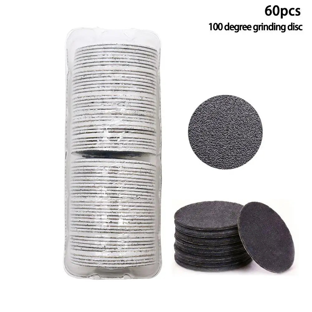 43mm 60pcs/Box Foot Dead Skin Sandpaper For Electric Nail File Cuticle Callus Replaceable Sanding Paper Professional Pedicure Quake 100G 60PCS