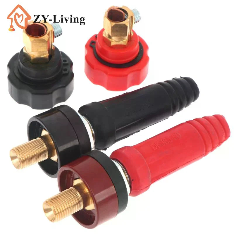 Welding Quick Connector Copper Terminal Insulated Rubber Plug Socket DKJ10-25 DKJ35-50 For Arc Welding Equipment Connection Quake