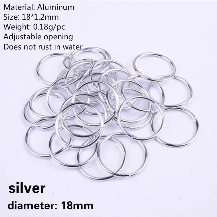 50Pcs Mix Color Hair Braids Dreadlock Beads Hair Cuffs Rings Tube Accessories Opening Hoop Circle 14-18mm Inner Hole Hair Rings Quake 50pcs 14mm NO.4