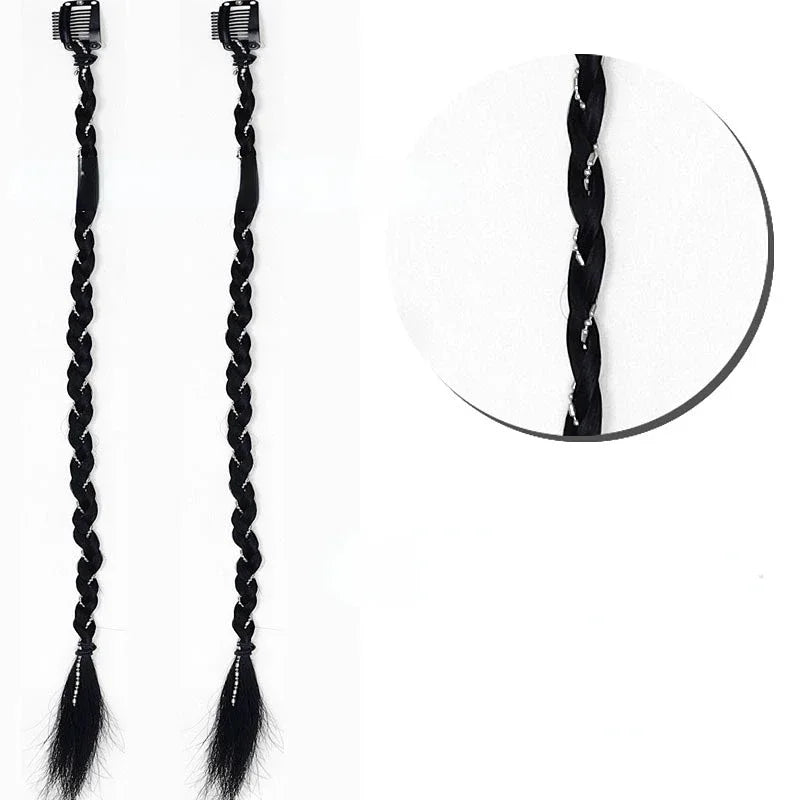 2pcs/set Y2K Boxing Braids Girls Cool Fashion hair Braide Women Fried Dough Twist Braid Traceless Invisible BB Clip Boxing Braid Quake bzlt