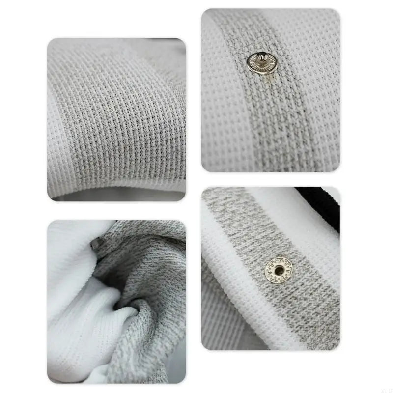 Microcurrent Beauty Gloves with Silver Fiber Fabric, Full Finger Gray Massage Glove Pair for Spa Staff and Home Beauty K1KF Quake