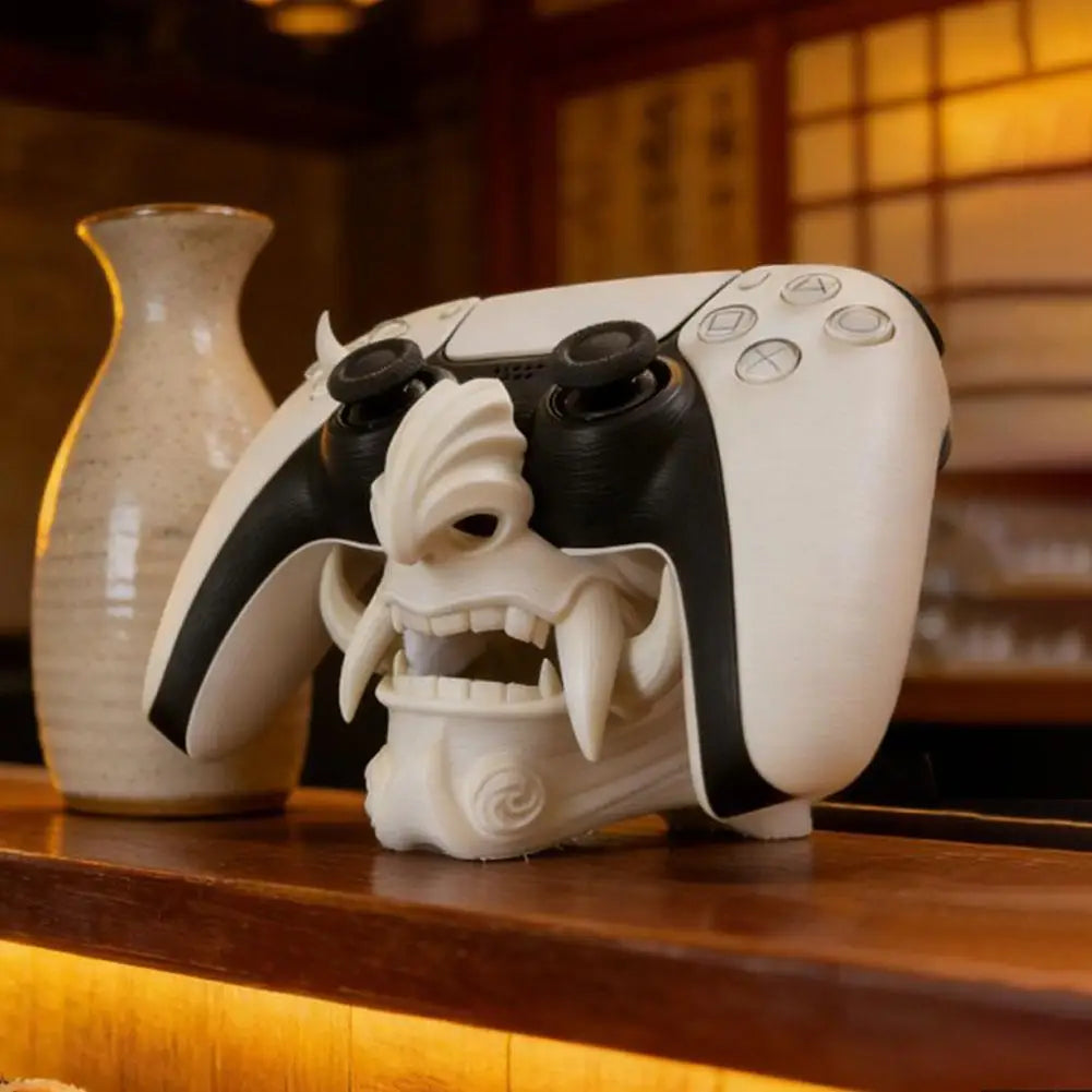 PS5 Controller Stand Ghost Mask PLA Gamepad Holder Desktop Display Dock for Gaming Room Office Desk Halloween Birthday Gift Quake