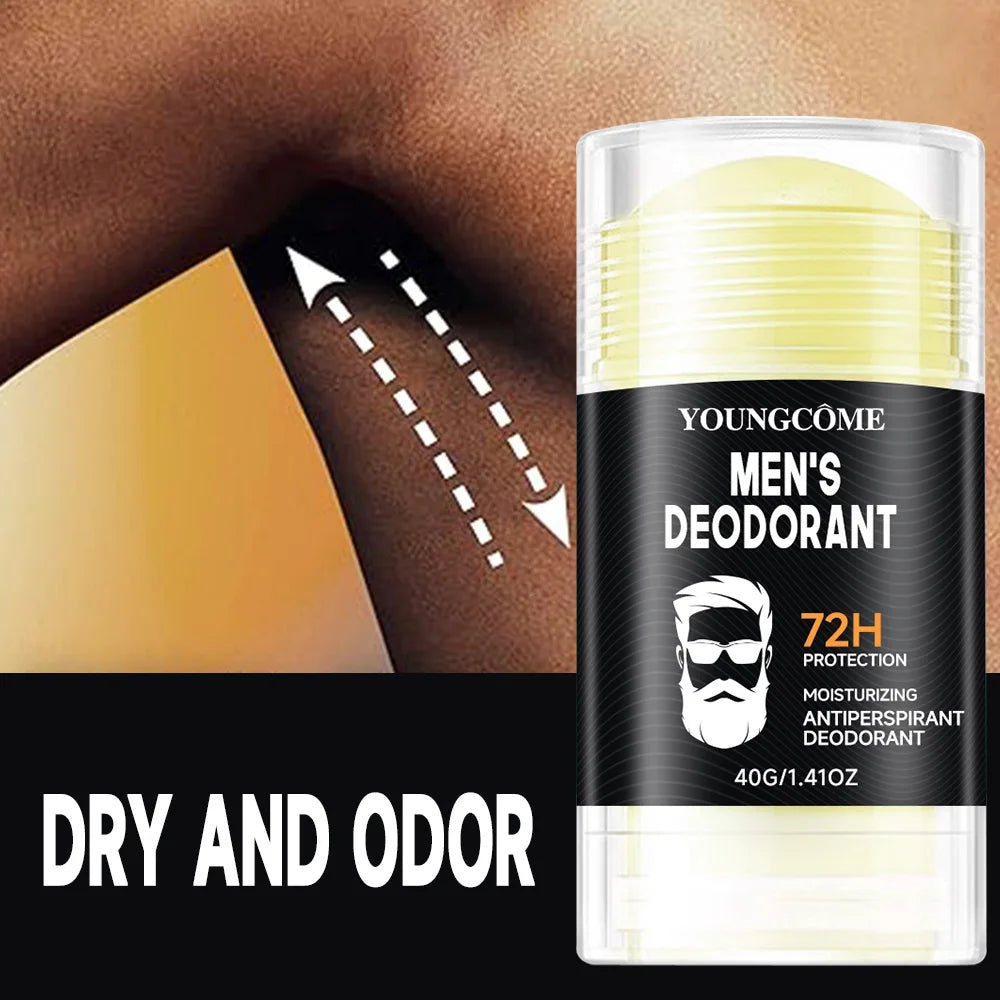 Men's 72H Deodorant Stick Anti Sweating Keep Drying Lasting Fragrance Remove Armpit Odor Underarm Refresh Sticks Fade Body Odor Quake