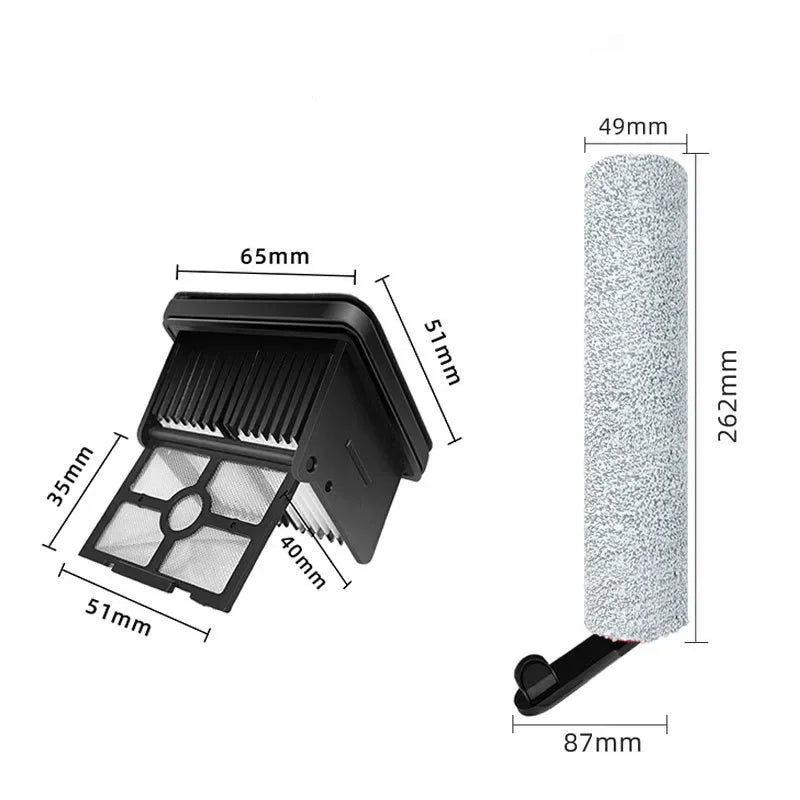 Dreame H12 Pro / H12 Plus Soft Brush Spare Parts Wet Dry Vacuum Cleaner Roller Hepa Filter Accessories Quake