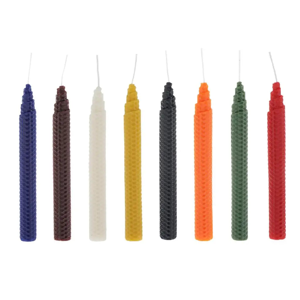 Handmade Beeswax Candles Sootless Dripless Taper Candle Wax for Candle Holder Ceremony Table Wedding Decor Quake