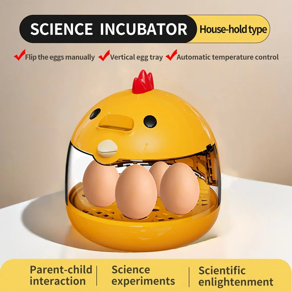 Egg incubator incubator light transparent window 5 eggs humidity control automatic temperature control manually turn the eggs Quake