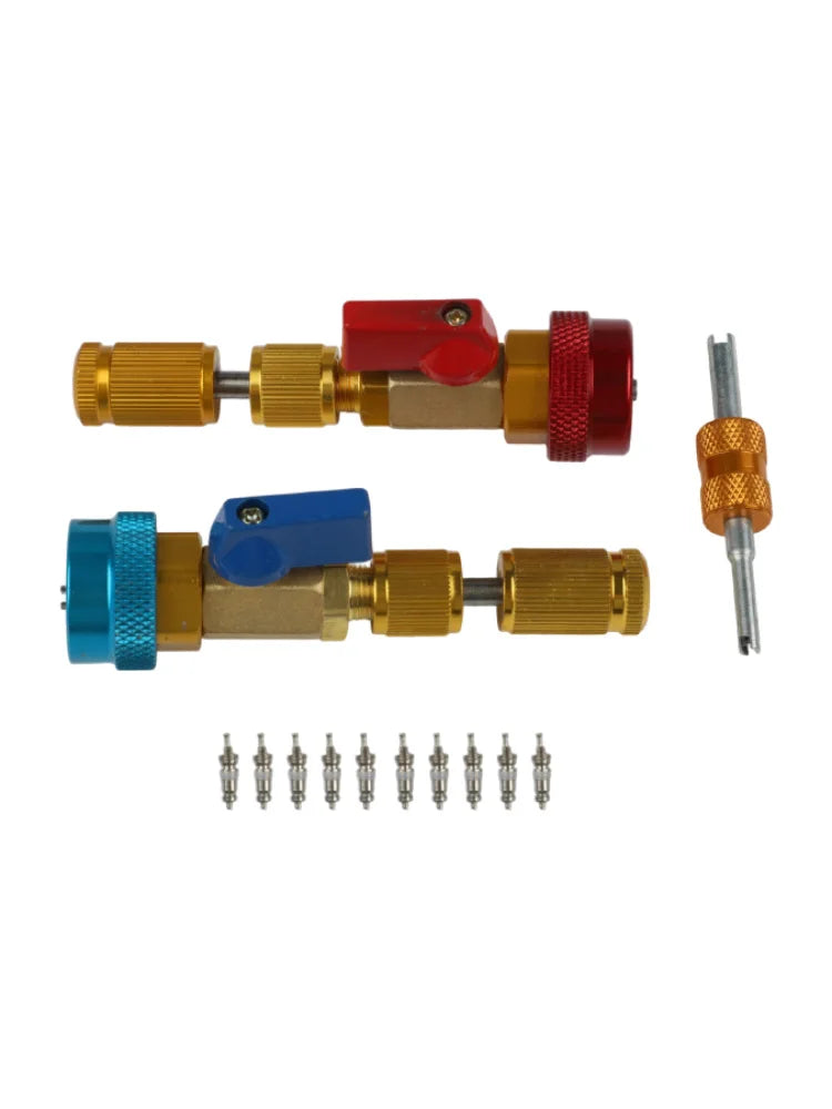 For R134A valve core installer and remover tool kit with easy installation and comprehensive maintenance features Quake
