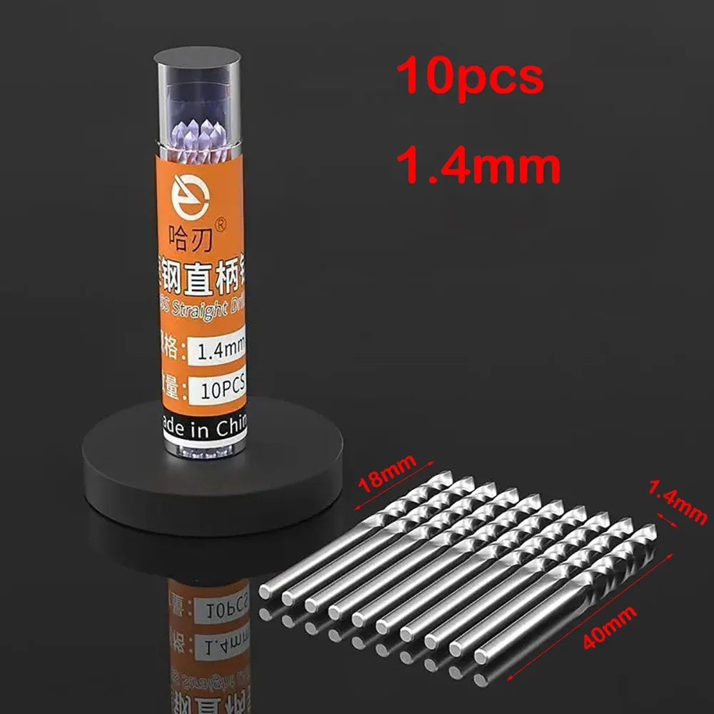 Hard Straight Shank Drill Bit Mini High Speed Steel Twist Drill Bit HSS Bit Wood Quake 1.4mm