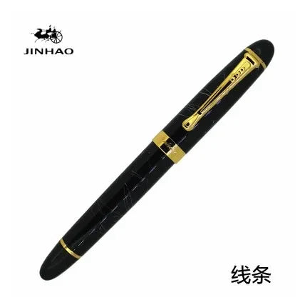 New jinhao x450 Luxury High Quality Metal Black Ink Fountain Pen 0.5 mm Nib Pens School & Office Supplies Gift Quake 04