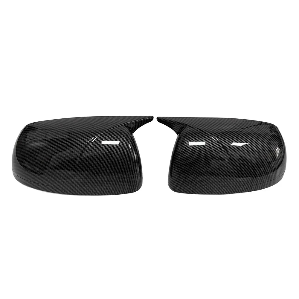 For Kia Picanto 2012-2025 2x Car Sticker Rearview Side Mirror Cover Wing Cap Exterior Case Trim Accessories Vehicle Decoration Quake No Light Carbon