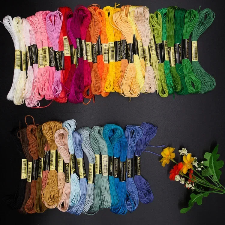 12/24/36/50 Anchor Similar DMC Cross Stitch Cotton Embroidery Thread Floss Sewing Skeins Craft Not Repeat Cross Stitch Quake