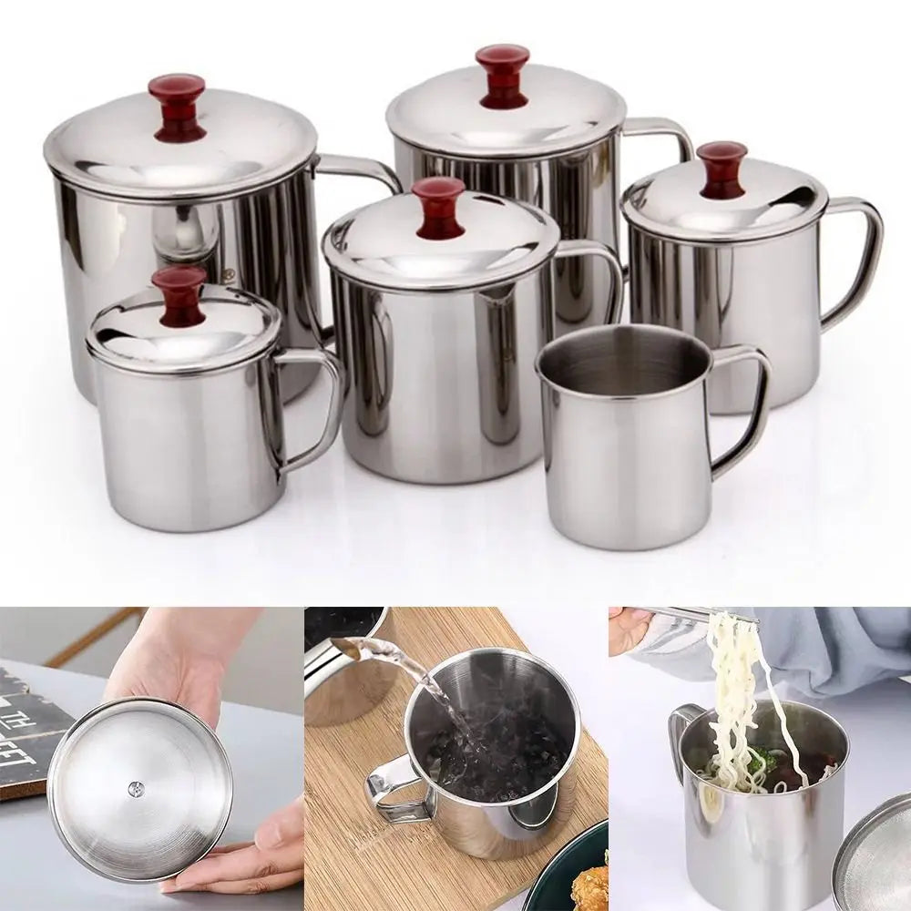 Portable Stainless Steel Tea Drinking Metal Tumbler Pint Cup Camping Coffee Mug Quake