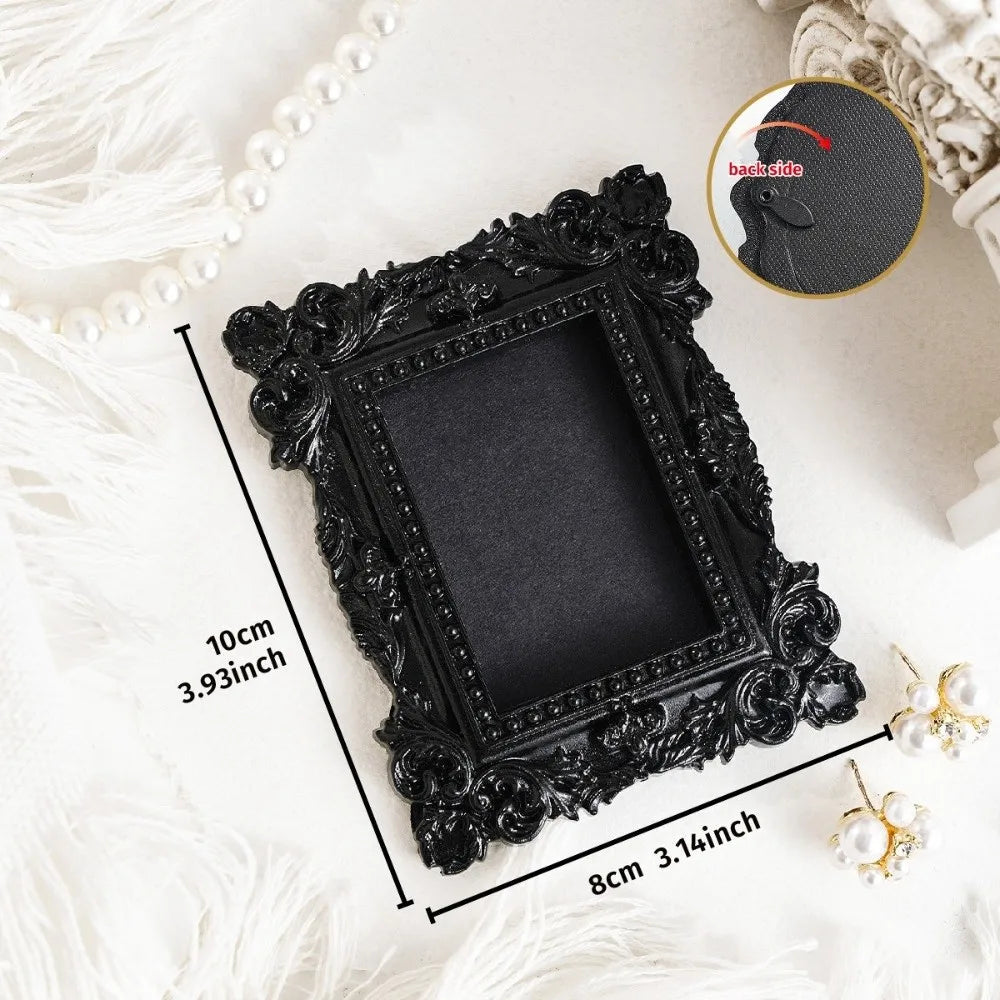 Hanging Mini Photo Frames Photographic Props Wall Space DIY Vintage Picture Frame Resin Baroque Ornate Decorative Frames Quake A60
