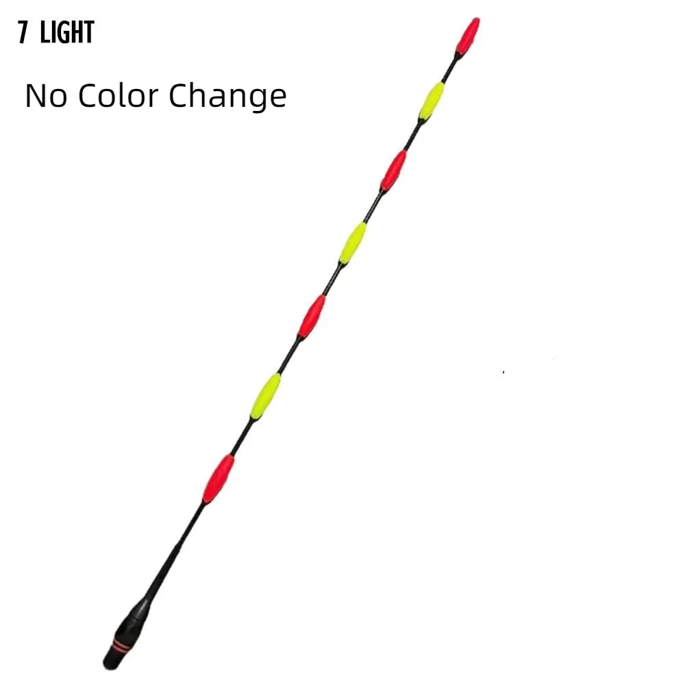 1pc Super Bright LED Fishing Smart Float Top Ultra Sensitive Induction Electronic Floats Buoy Bite hook color change Luminous Quake -7 Light-Change